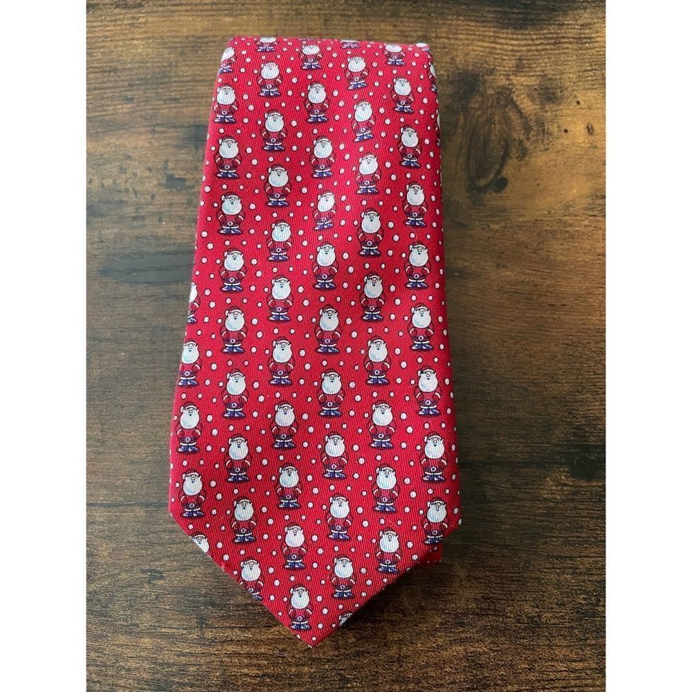 Vineyard Vines Mini Santa Silk Holiday Tie NWOT